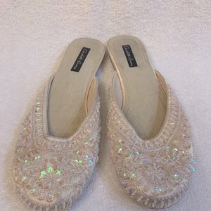 4 Marlon -Charlotte Russ Embellished Slippers • good used